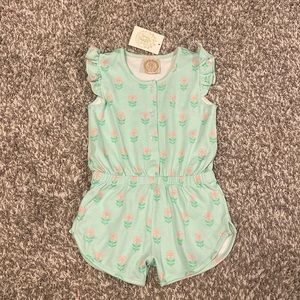 NWT The Beaufort Bonnet Company Marion Rose Romper Sz 5 (runs small)